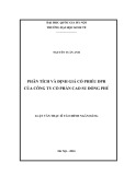 Luận văn Thạc sĩ Tài chính ngân hàng: Phân tích và định giá cổ phiếu DPR của Công ty Cổ phần Cao su Đồng Phú