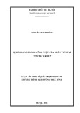 Tóm tắt Luận văn Thạc sĩ Kinh tế: Sự hài lòng của nhân viên tại công ty Censtaf Group