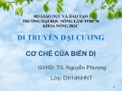 Bài giảng Di truyền thực vật - Nhóm 7: Cơ chế của biến dị