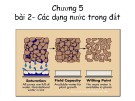 Bài giảng Khoa học đất - Chương 5: Các dạng nước trong đất