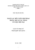 Tóm tắt Luận văn Thạc sĩ Văn học: Mạch lạc diễn ngôn hội thoại trong một số tác phẩm văn học hiện đại