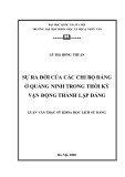 Tóm tắt Luận văn Thạc sĩ Khoa học: Sự ra đời của các chi bộ Đảng ở Quảng Ninh trong thời kỳ vận động thành lập Đảng