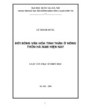 Tóm tắt Luận văn Thạc sĩ Triết học: Đời sống văn hóa tinh thần ở nông thôn Hà Nam hiện nay