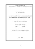 Luận văn Thạc sĩ Triết học: Vai trò của giáo dục và đào tạo hướng tới sự phát triển kinh tế tri thức ở Việt Nam