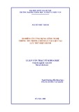 Tóm tắt Luận văn Thạc sĩ Khoa học: Nghiên cứu ứng dụng công nghệ thông tin trong chỉnh lý tài liệu tại lưu trữ hiện hành