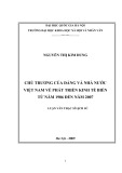 Tóm tắt Luận văn Thạc sĩ: Chủ trương của Đảng và Nhà nước Việt Nam về phát triển kinh tế biển từ năm 1986 đến năm 2007