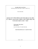 Tóm tắt Luận văn Thạc sĩ: Khảo sát tình hình chuyển dịch câu hỏi từ tiếng Anh sang tiếng Việt trên một số văn bản dịch Anh – Việt