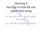 Bài giảng Hành vi khách hàng: Chương 3 - Đại học Thương mại