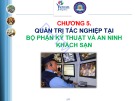 Bài giảng Quản trị tác nghiệp doanh nghiệp khách sạn (Hotel Operations Management): Chương 5 - ĐH Thương Mại