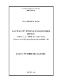 Tóm tắt Luận văn Thạc sĩ: Các tình tiết tăng nặng trách nhiệm hình sự theo luật hình sự Việt Nam