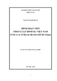 Tóm tắt Luận văn Thạc sĩ Luật học: Hình phạt tiền theo luật hình sự Việt Nam (Trên cơ sở số liệu tại địa bàn tỉnh Hà Giang)