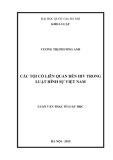 Tóm tắt Luận văn Thạc sĩ Luật học: Các tội có liên quan đến HIV trong luật hình sự Việt Nam