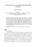 Tóm tắt Luận văn Thạc sĩ Luật học: Vai trò của Tòa án trong nhà nước pháp quyền Việt Nam