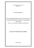 Tóm tắt Luận văn Thạc sĩ Luật học: Quyết định hình phạt đối với người chưa thành niên phạm tội theo luật hình sự Việt Nam