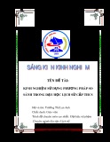 SKKN: Kinh nghiệm sử dụng phương pháp so sánh trong dạy học Lịch sử cấp THCS