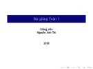 Bài giảng Toán 1: Chương 3 - Nguyễn Anh Thi