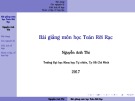 Bài giảng Toán rời rạc: Chương 3 - Nguyễn Anh Thi