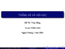 Bài giảng Thống kê xã hội: Chương 7 - Đỗ Thị Thúy Hằng