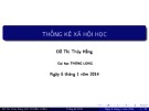 Bài giảng Thống kê xã hội: Chương 6 - Đỗ Thị Thúy Hằng