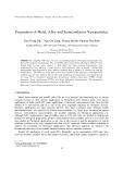 Preparation of Metal, Alloy and Semiconductor Nanoparticles