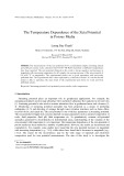 The Temperature Dependence of the Zeta Potential in Porous Media