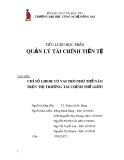 Tiểu luận Quản lý tài chính tiền tệ: Chỉ số libor có vai trò như thế nào trên thị trường tài chính thế giới