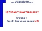 Bài giảng Hệ thống thông tin quản lý: Chương 1 - Ngô Thùy Linh