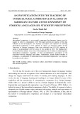 An investigation into the teaching of intercultural competence in classes of american culture at Hue university of foreign languages: efl students’ perceptions