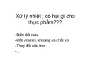 Bài giảng môn học Các quá trình cơ bản trong công nghệ thực phẩm: Chương 8 - Dương Văn Trường