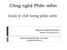 Bài giảng Công nghệ phần mềm: Bài 4 - TS. Lê Nguyễn Tuấn Thành