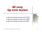 Bài giảng Lập trình mạng: Bổ sung lập trình Socket - Bùi Minh Quân