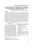 Efficacy and safety of terbinafine in the treatment of dermatophytosis at Nghean provincipal leprosy, dermatology centre (2015-2016)