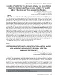 Nghiên cứu các yếu tố liên quan đến sự hài lòng trong công việc của điều dưỡng, hộ sinh hệ điều trị tại các bệnh viện công lập tỉnh Quảng Trị năm 2015