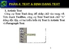 Bài giảng Corel Draw - Phần 4: Text & định dạng text