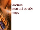 Bài giảng Chương 6: Định giá quyền chọn