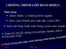 Bài giảng Cấu trúc máy tính - Chương 3: Chương trình gỡ rối Debug