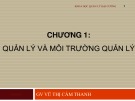 Bài giảng Khoa học quản lý đại cương: Chương 1 - Vũ Thị Cẩm Thanh