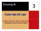 Bài giảng Nhập môn an toàn hệ thống thông tin: Chương 3 - Trần Thị Kim Chi (P2)