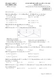 Đề thi thử THPT Quốc gia lần 1 năm 2018 môn Toán - Sở GD&ĐT Nghệ An - Mã đề 120