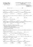 Đề thi thử THPT Quốc gia lần 1 năm 2018 môn Toán - Sở GD&ĐT Nghệ An - Mã đề 117