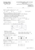 Đề thi thử THPT Quốc gia lần 1 năm 2018 môn Toán - Sở GD&ĐT Nghệ An - Mã đề 116