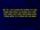 Bài giảng chuyên đề 2: Tư tưởng Hồ Chí Minh về vấn đề dân tộc và cách mạng giải phóng dân tộc