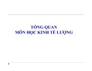 Bài giảng Kinh tế lượng - Tổng quan môn học kinh tế lượng (2014)