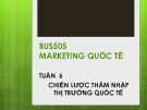 Bài giảng Marketing quốc tế: Tuần 6 - ThS. Nguyễn Thị Minh Hải