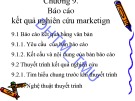 Bài giảng Nghiên cứu marketing: Chương 9 - Đại học Thương mại