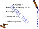 Bài giảng Nghiên cứu marketing: Chương 7 - Đại học Thương mại