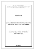 Luận văn Thạc sĩ quản lý văn hóa: Quản lý lễ hội truyền thống Phủ Quảng Cung, xã Yên Đồng, huyện Ý Yên, tỉnh Nam Định