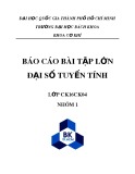 Báo cáo bài tập lớn: Đại số tuyến tính