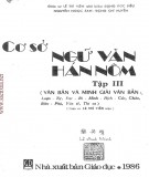  cơ sở ngữ văn hán nôm (tập 3): phần 2