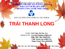 Bài giảng Công nghệ bảo quản - Bài: Trái thanh long